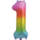 Unique 34 inch Rainbow Helium Inflated Balloon