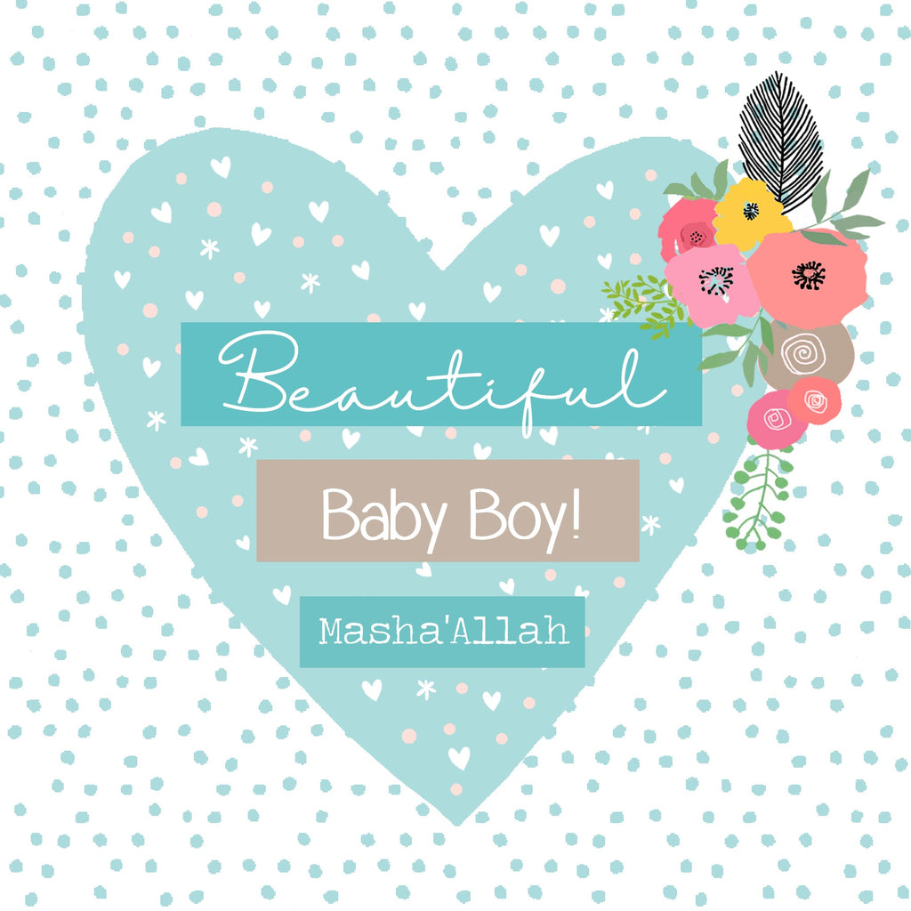 Beautiful Baby Boy! Masha'Allah Greeting Card