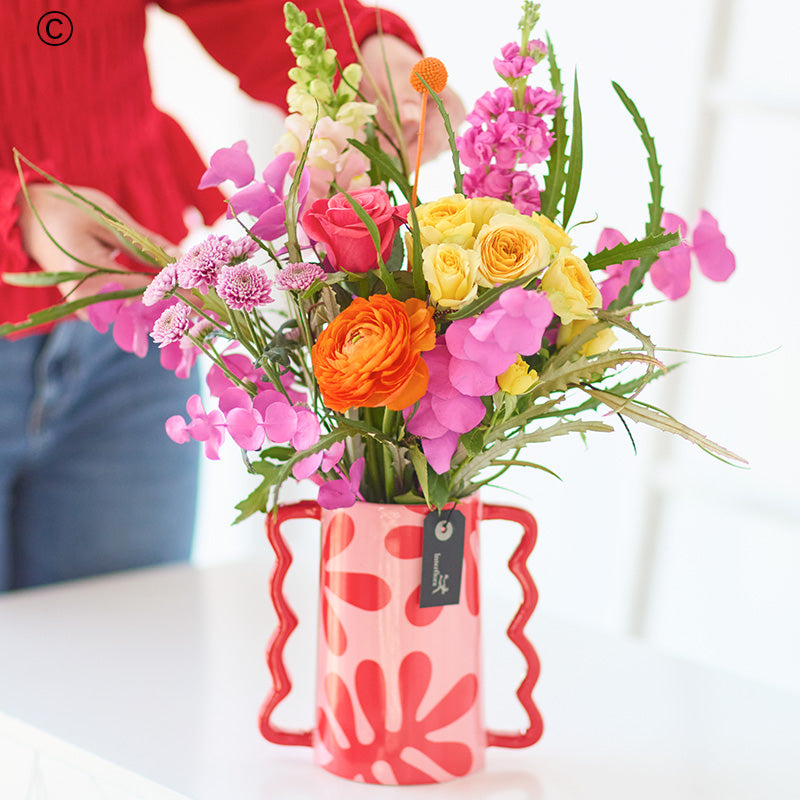 Bright Flowers in a Vase