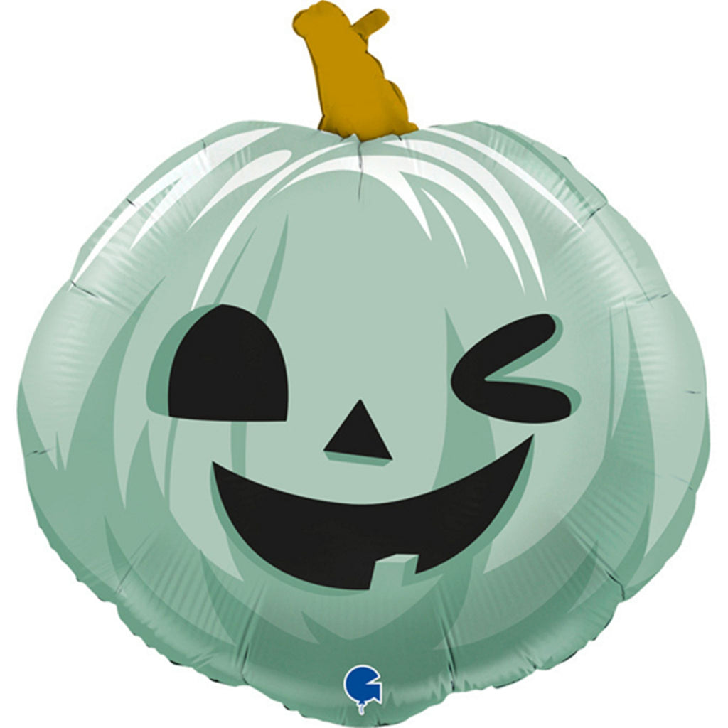Funny Pumpkin Green 22" Helium Inflated Foil Balloon