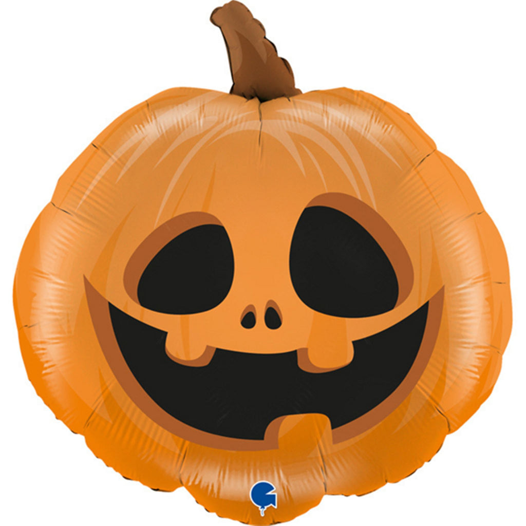 Halloween Orange Pumpkin 29" Large Helium Inflated Foil Balloon