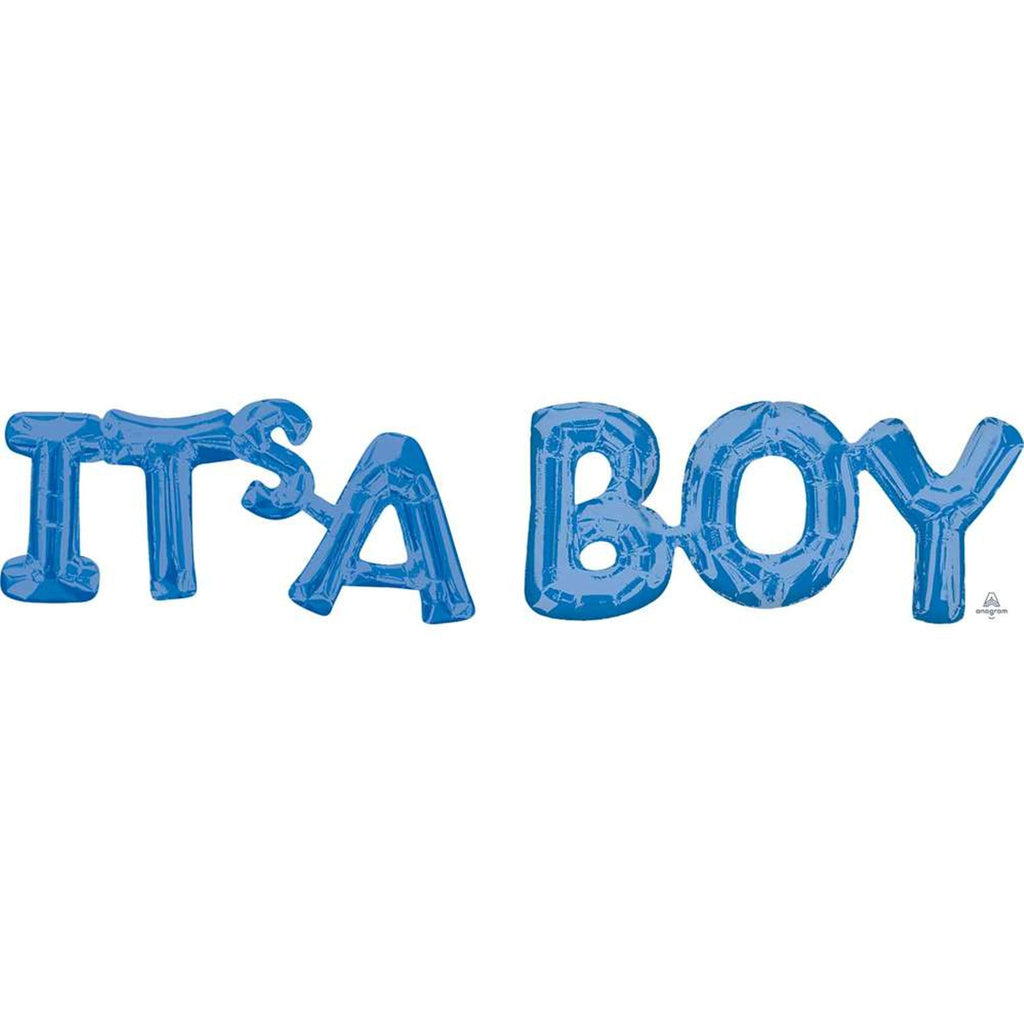 It's A Boy Blue 20" Phrase Foil Balloon