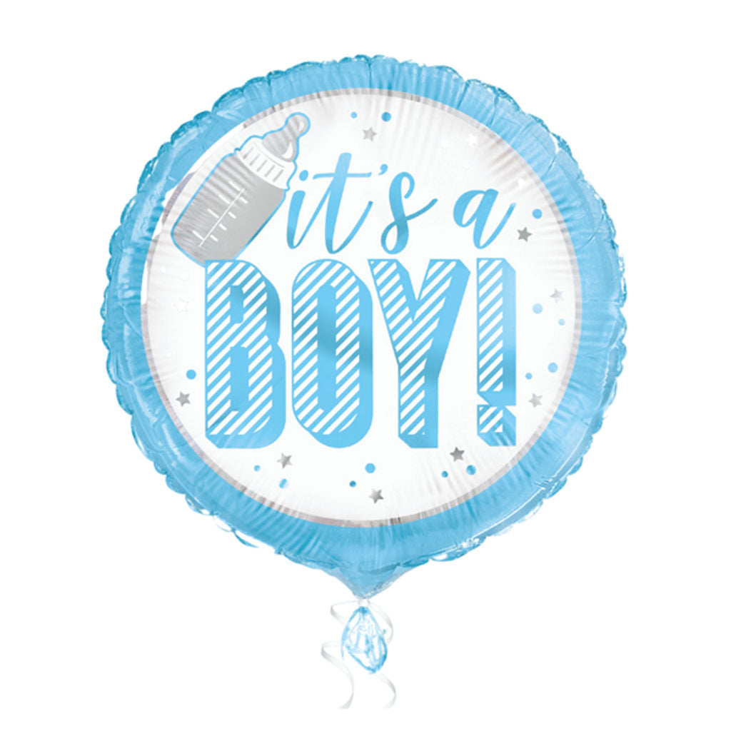 It's a Boy Blue 18" Foil Helium Inflated Balloon
