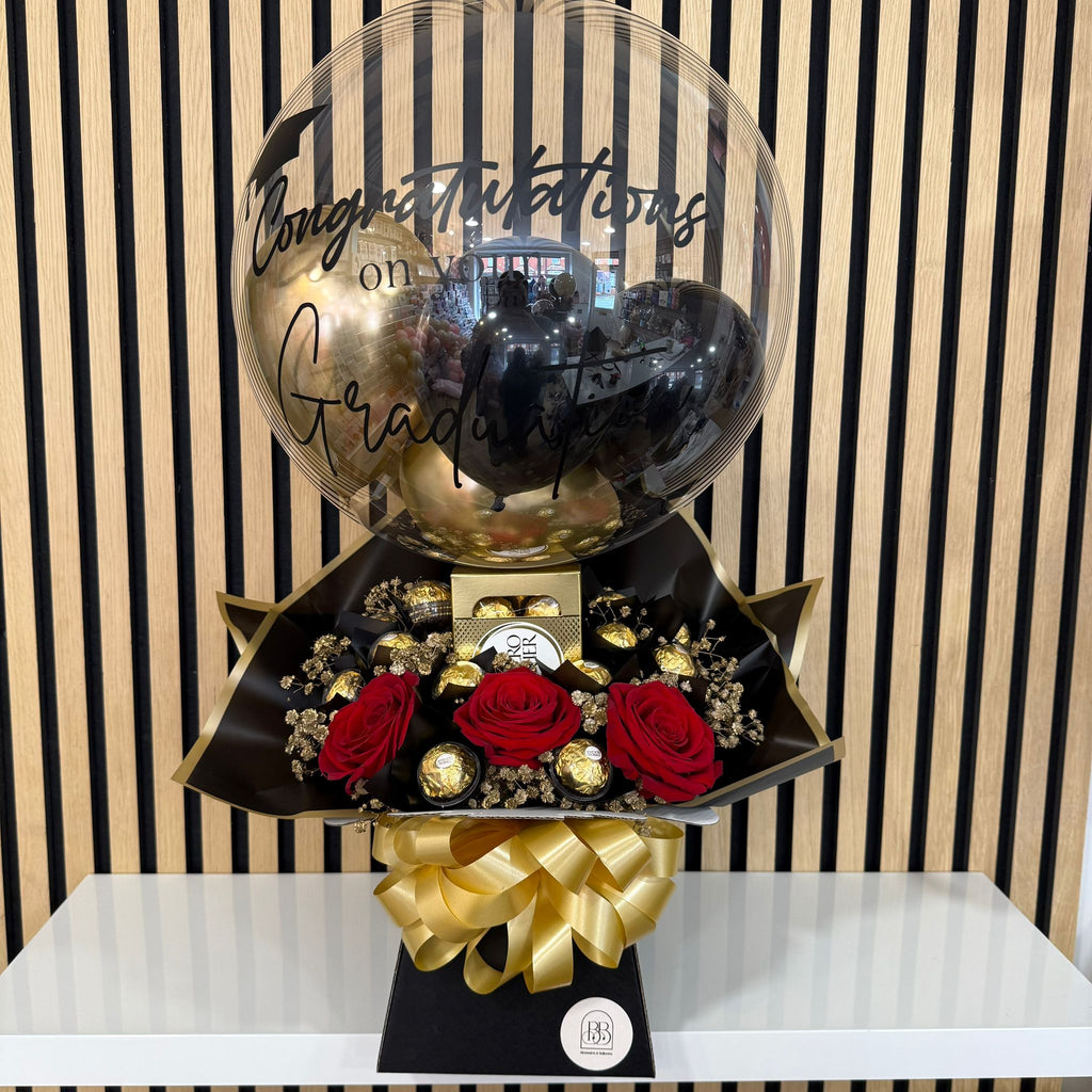 Luxury Chocolate Graduation Balloon Bouquet