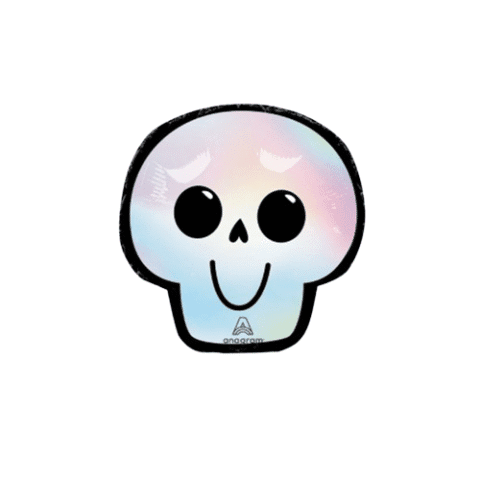Mini Bare Bones Skull 14" Foil Balloon Air Filled