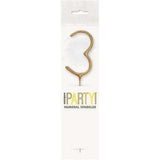 Sparkler 7" Number 3 Candle