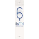 Sparkler 7" Number 6 Candle