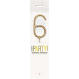 Sparkler 7" Number 6 Candle