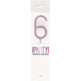 Sparkler 7" Number 6 Candle