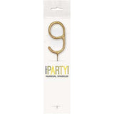 Sparkler 7" Number 9 Candle