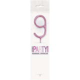 Sparkler 7" Number 9 Candle