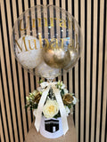 Umrah Mubarak Fresh Flower Balloon Hatbox