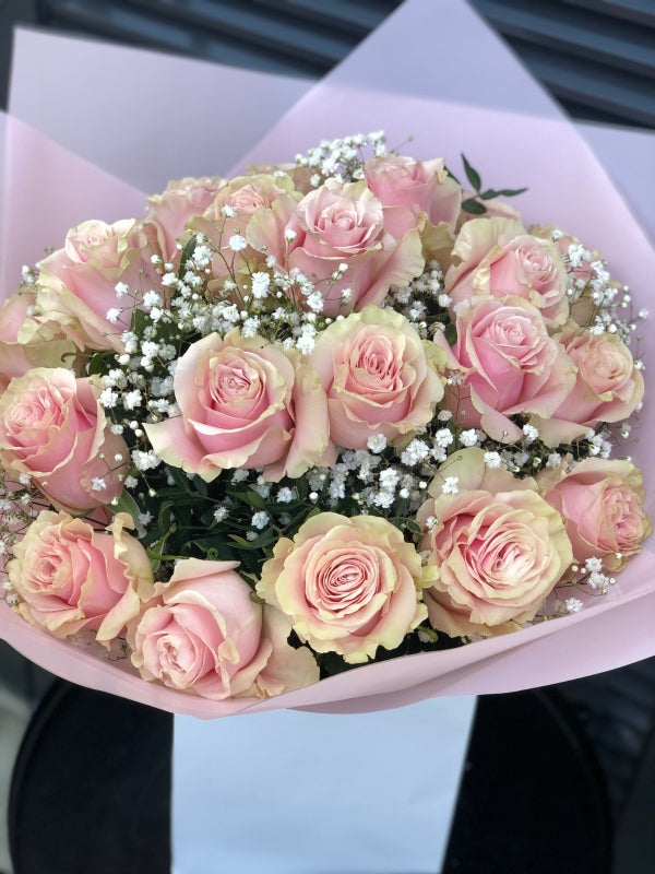 Pink with Gyp Roses