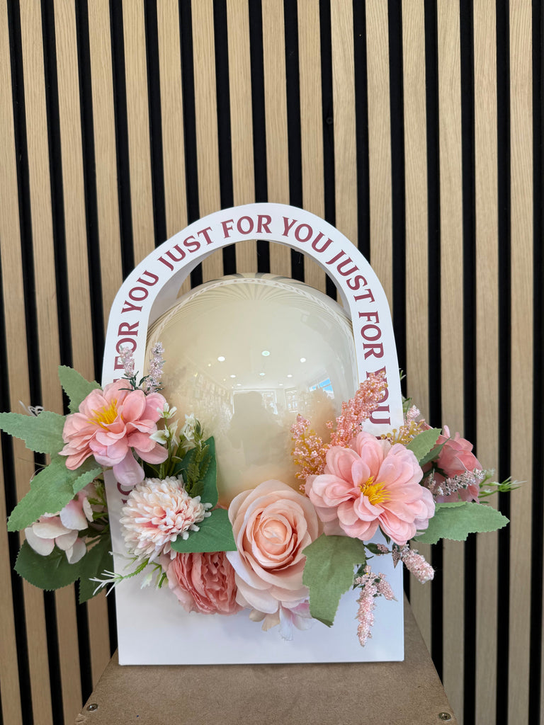 'Just For You' Faux Flower Carry Bag